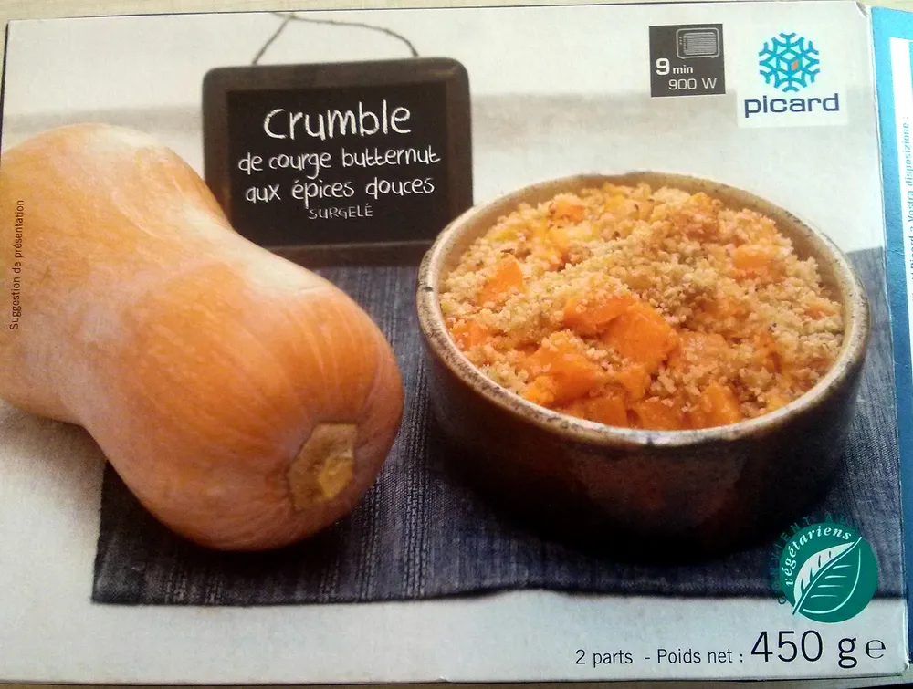 Crumble de courge butternut aux épices douces