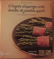 Fagots d’asperges vertes bardes de jambon speck