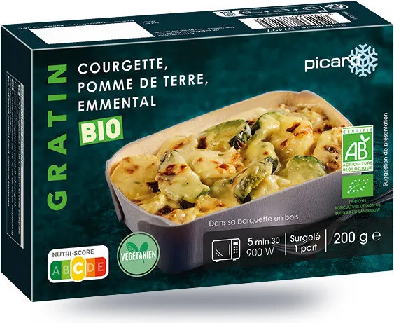 Gratin courgette, pomme de terre, emmental bio