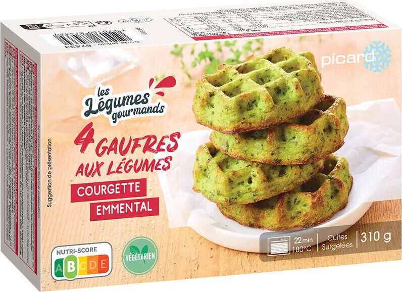 Gaufres aux légumes courgettes emmental