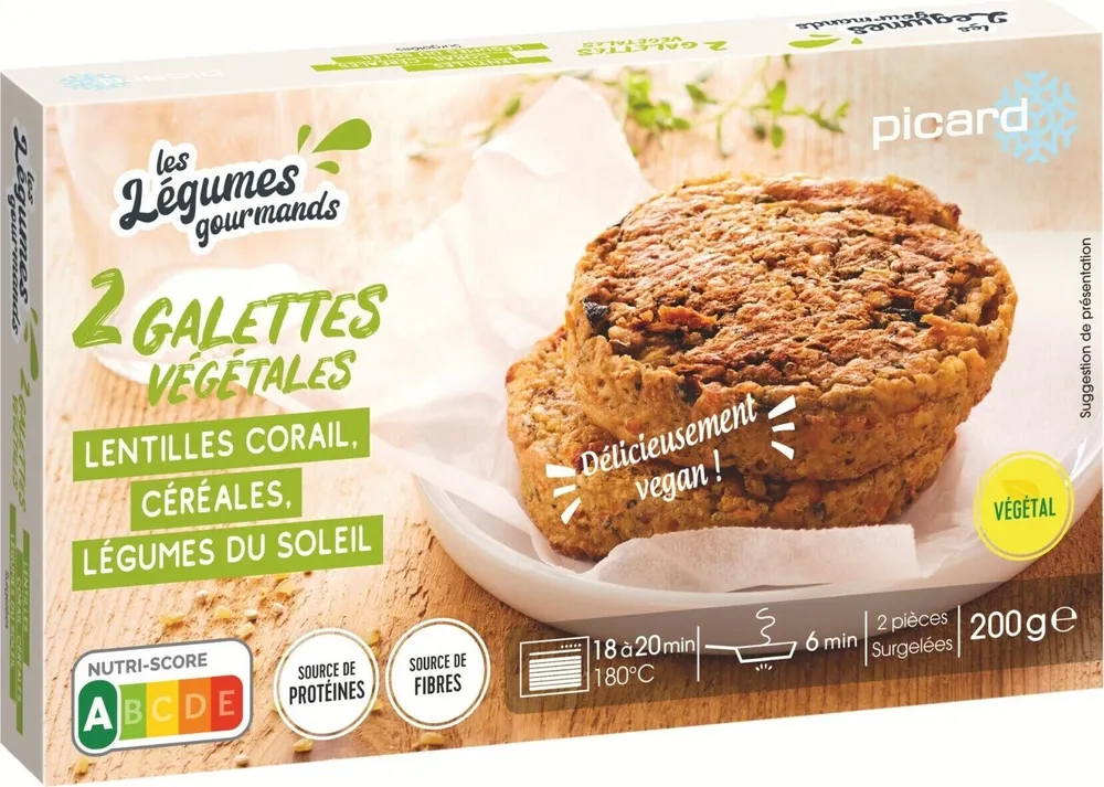 Galettes végétales lentilles corail céréales légumes
