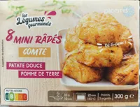 8 mini râpés comté patate douce pomme de terre