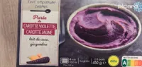 Purée de carottes violettes et jaunes