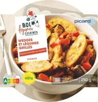 Wedges et légumes grillés