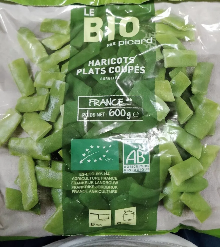 Haricots plats coupés