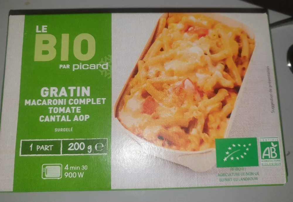 Gratin Macaroni Complet Tomate Cantal AOP