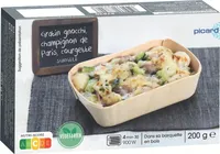 Gratin de gnocchi, champignon de Paris, courgette