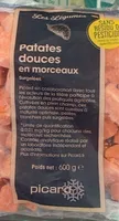 Patate douce en morceaux sans résidu de pesticides