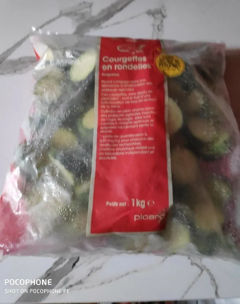 Courgettes en rondelles