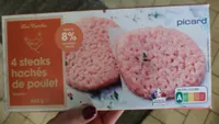 4 steaks hachés de poulet surgelés