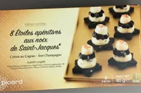 8 Etoiles apéritives aux noix de Saint-Jacques