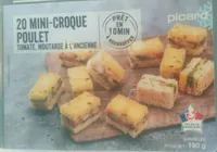 20 mini-croque poulet, tomate, moutarde à l'ancienne