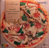 Pizza N°14 - Tomate, Poulet mariné, Artichaut