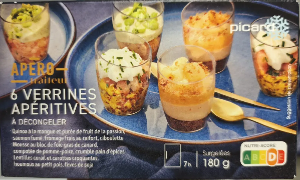 6 verrines apéritives
