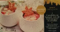 Cassolettes homard noix de st Jacques et crevettes