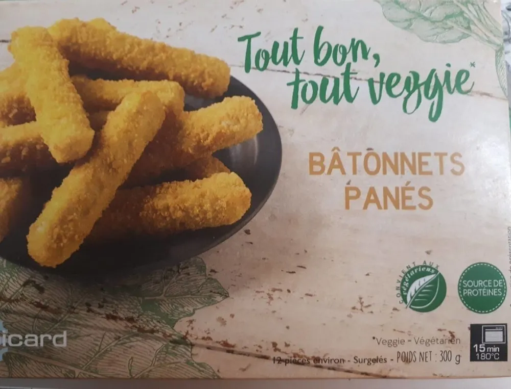 Bâtonnets panés veggie