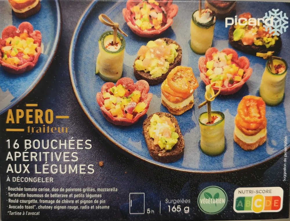 16 bouchées apéritives aux légumes