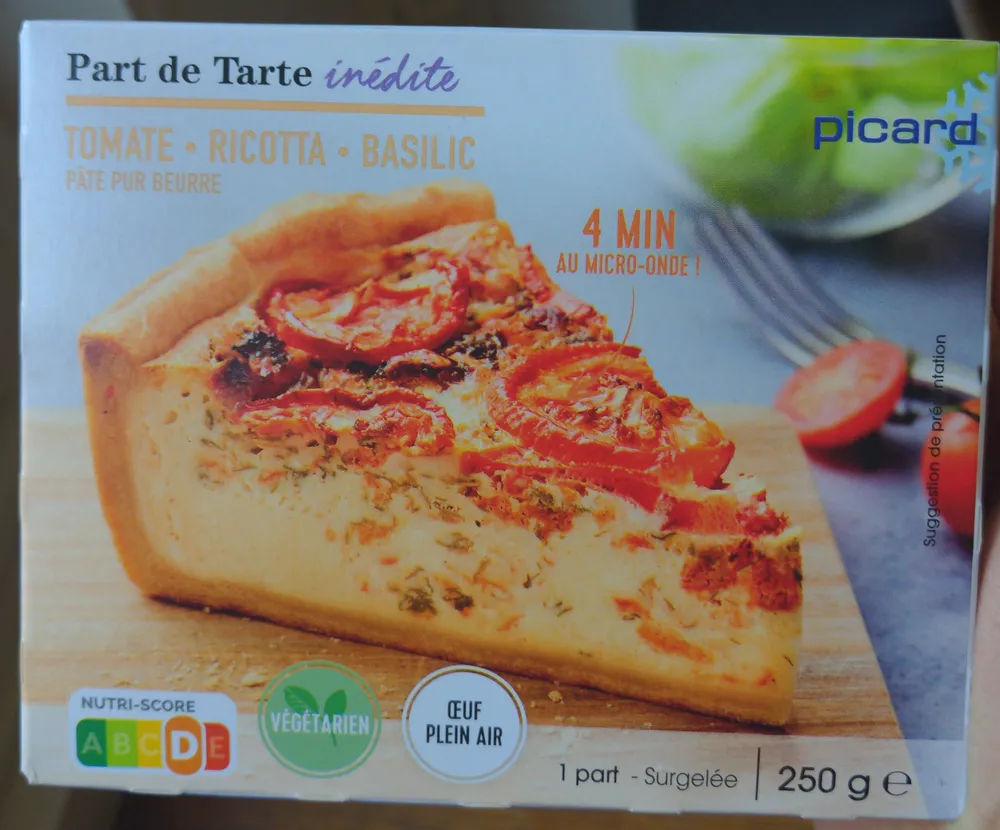 Part de tarte Tomate Ricotta Basilic