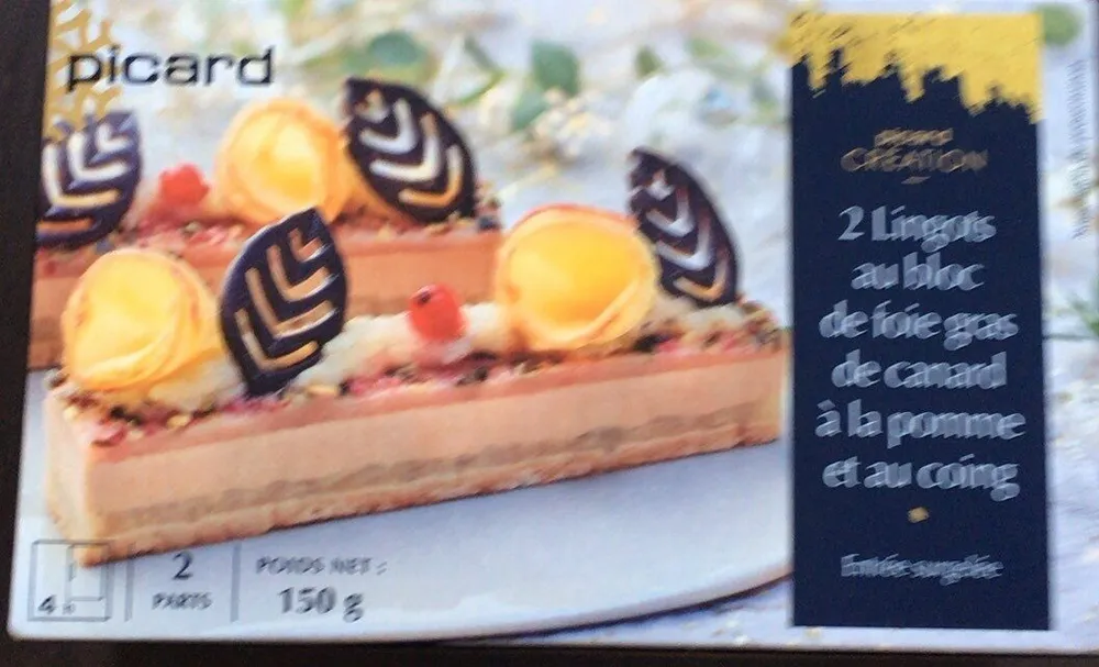 Lingots au bloc de foie gras à la pomme et au coing