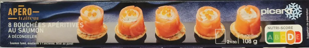 8 Bouchées apéritives au saumon