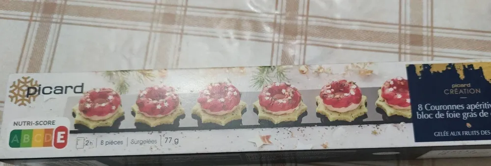 8 couronnes apéritives au bloc de foie gras de canard