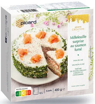 Millefeuille surprise au saumon fumé