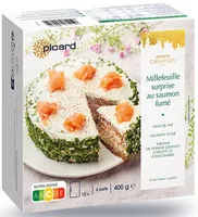 Millefeuille surprise au saumon fumé