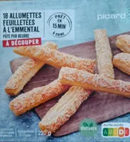 18 Allumettes feuilletées à l' emmental pâte pur burre à Découper