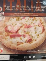 Pizza mortadella burrata et pistaches