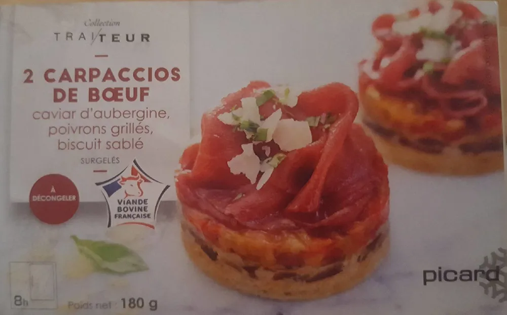 2 carpaccios de boeuf