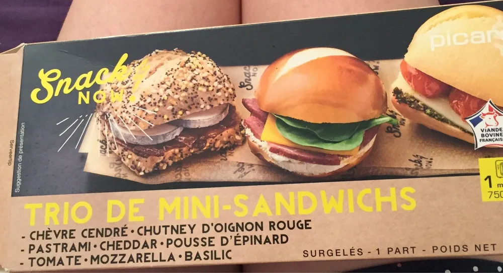 Trio de mini sandwichs