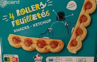 4 rollers feuilletés knacks ketchup