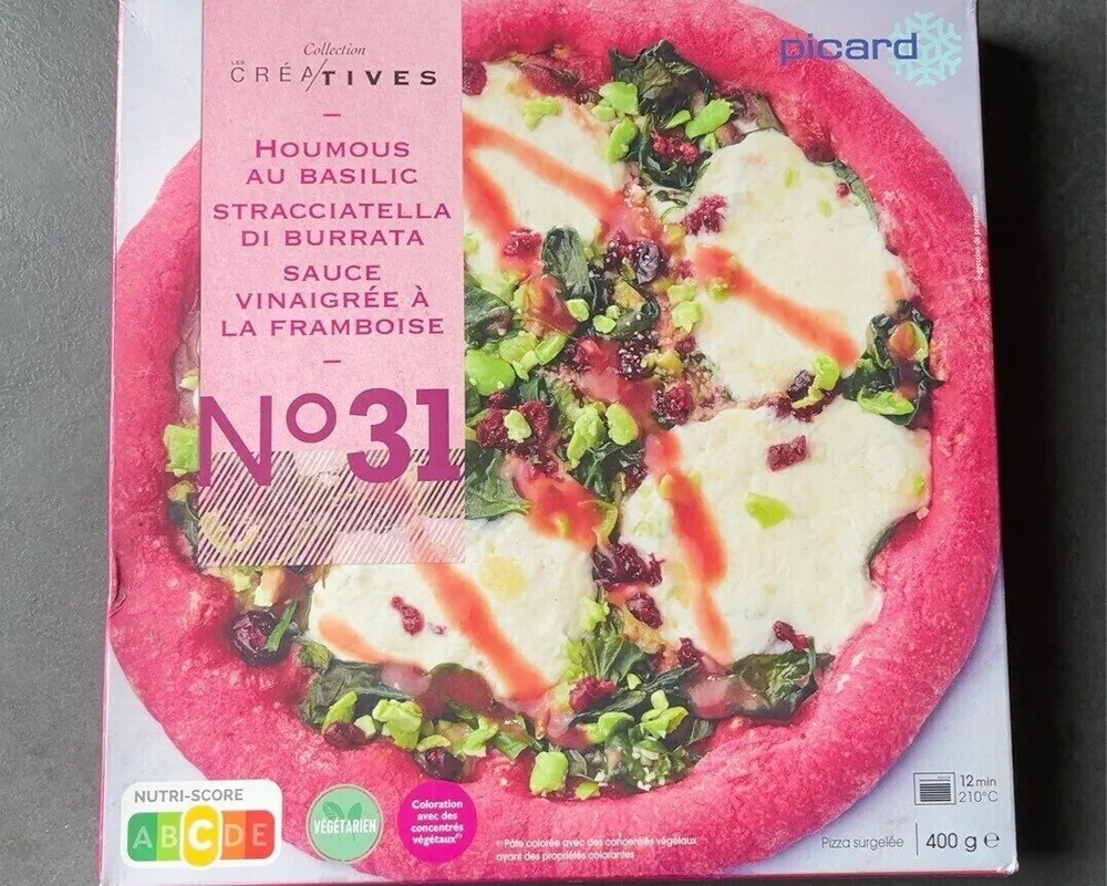 Pizza Houmous au basilic / stracciatella Di Burrata