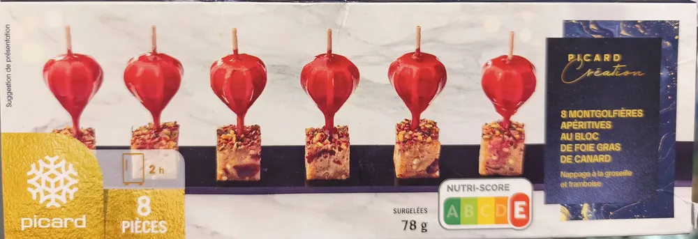 Montgolfières apéritives au bloc de foie gras