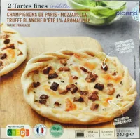Tartes fines champignons de Paris mozzarella