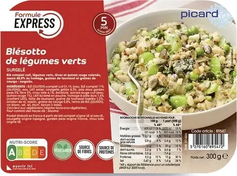 Blésotto de légumes verts