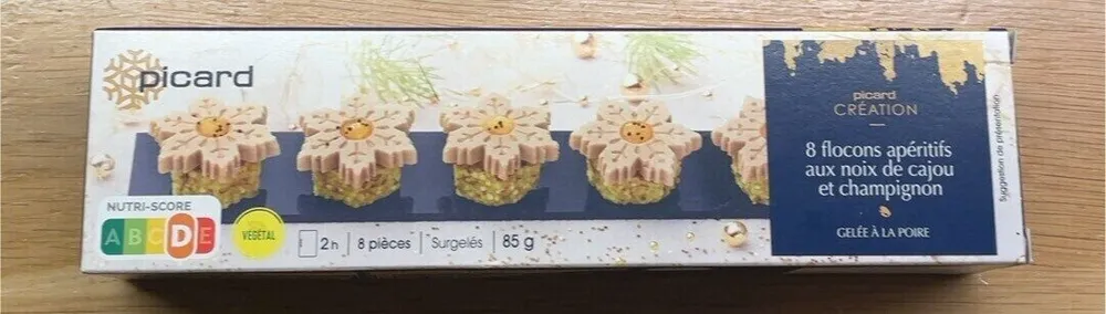 8 Flocons Apéritifs Aux Noix De Cajou Et Champignons