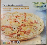 Tarte flambée munster jambon oignon