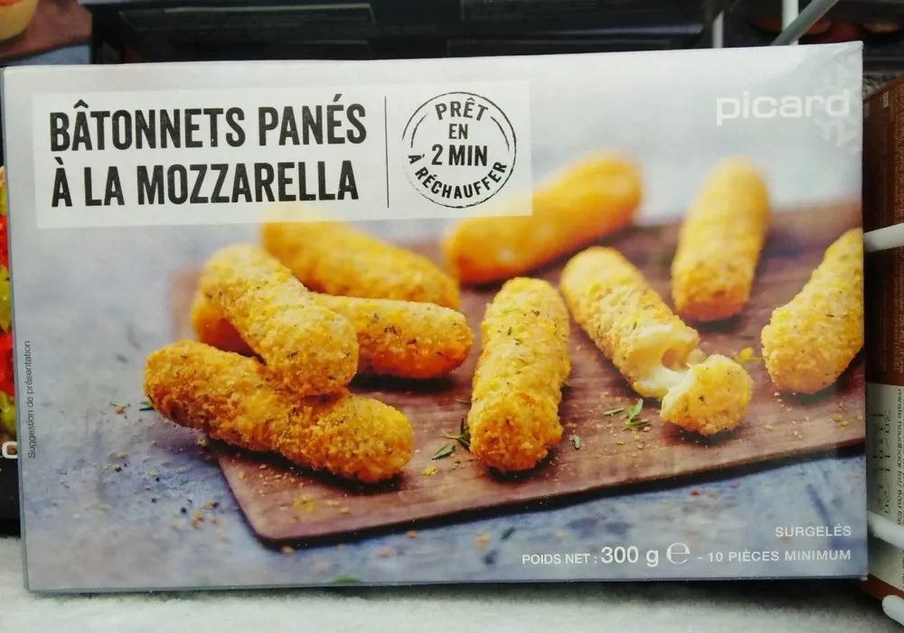 Bâtonnets panés à la mozzarella