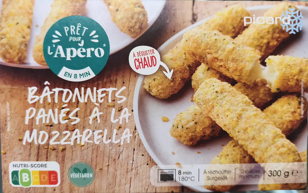 Bâtonnets panés à la mozzarella