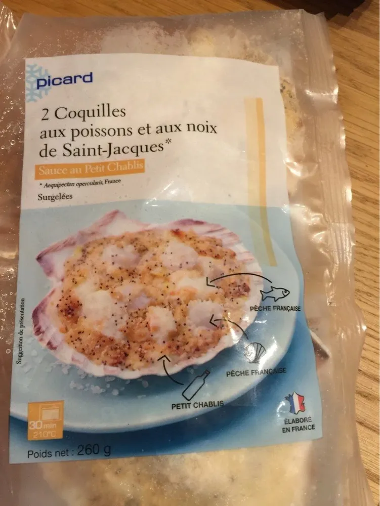 Coquilles aux Poissons et aux Noix de Saint Jacques