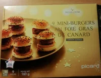 9 mini burgers au foie gras de canard
