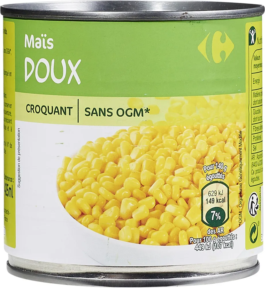 Maïs doux croquant