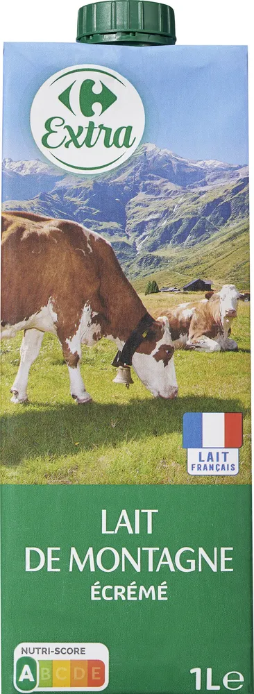 Lait de montagne ecreme