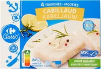 4 Tranches de filets Cabillaud