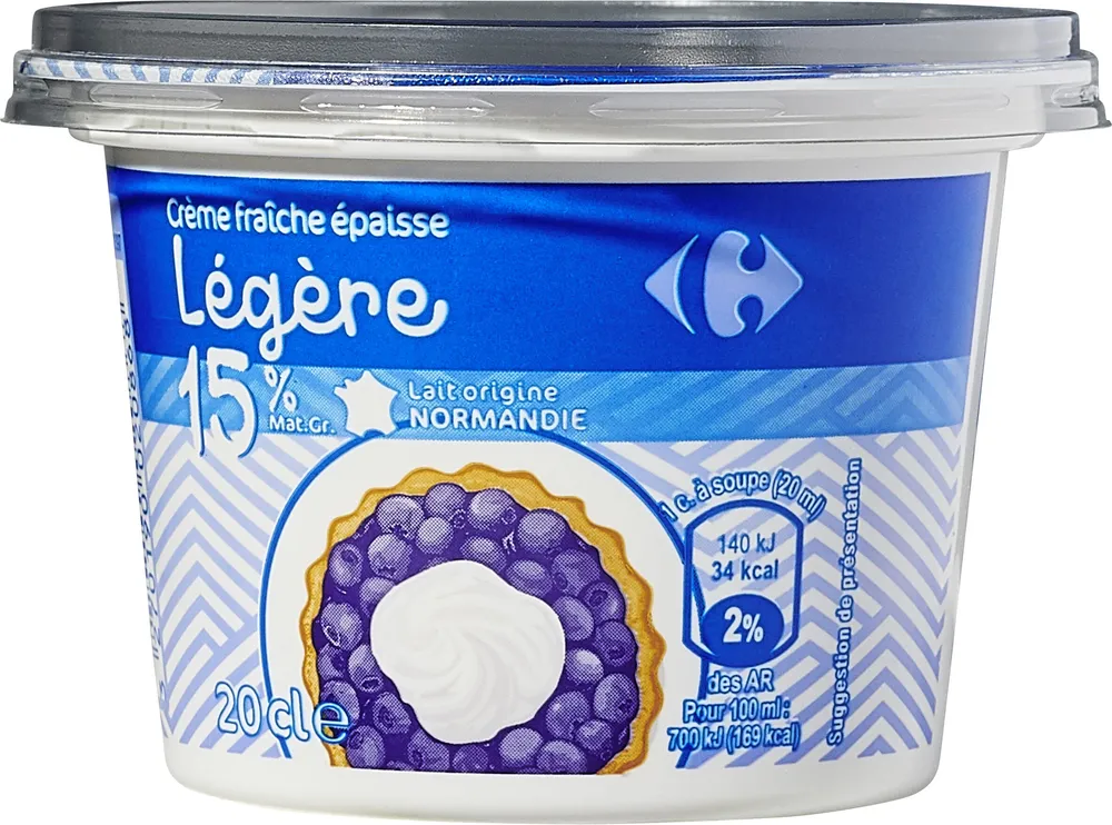 Crème fraîche épaisse légère