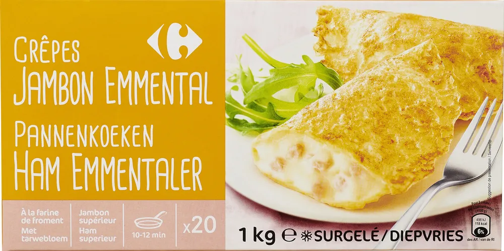 20 Crêpes Jambon Emmental