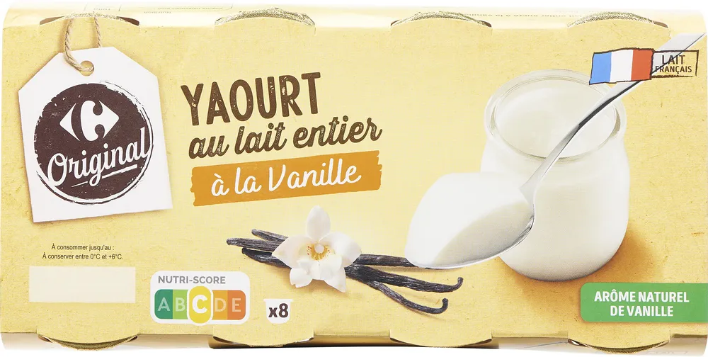 Yaourt saveur vanille