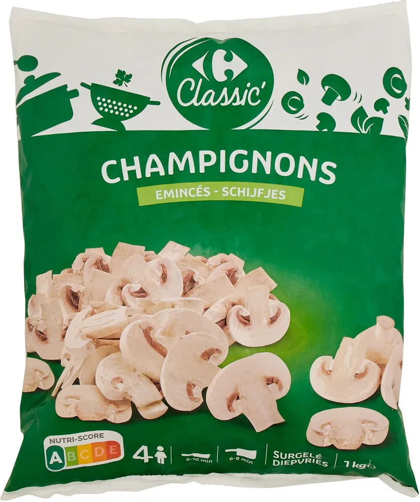 Champignons de Paris émincés