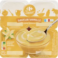 Crème dessert saveur vanille